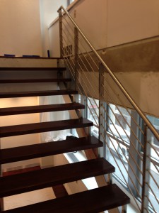 custom metal stair railing office