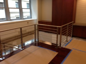 custom metal railing office